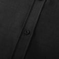 thumbnail image 4 of Mens Shirts Gifts for Men Men's Spring Summer Casual Linen Solid Color Short Sleeve Shirt Loose Turn-down Collar Shirt Black Linen 3X, 4 of 8