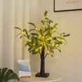 thumbnail image 2 of Olivo decorativo iluminado, alimentado por batería o USB - 45,7 cm - 30 LED blanco cálido con temporizador - Árbol de vegetación artificial con luces de cadena para bodas, fiestas, hogar, decoraciones, 2 of 5
