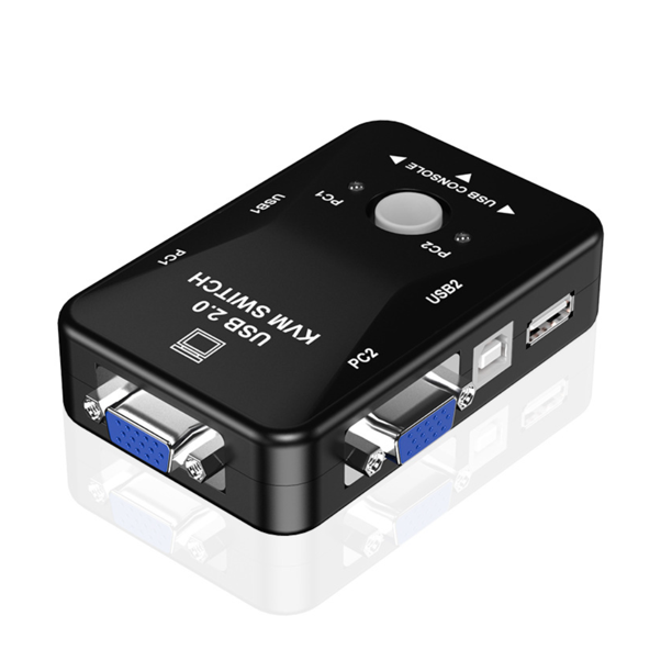 KVM Switch, USB Sharing Switch Selector, 2 Computers Sharing 4 USB