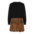 thumbnail image 2 of Long Sleeve Dress,Long Dress for Women Summer,Womens Fashion Printed Long Sleeve Round-Neck Mid-Calf Dress,3/4 Sleeve Dress for Women,Summer Dress Women, 2 of 5