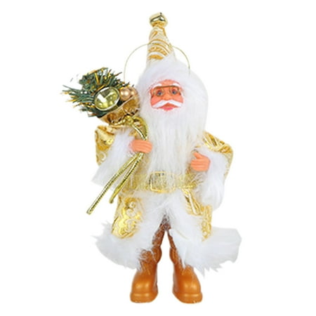 

YruYptpaln Christmas around Icicles Glass Christmas Santa Figurines Standing Santa Statue Miniature Collection Hanging Santa Pendant For Christmas Tree Fireplace Tabletop Centerpieces