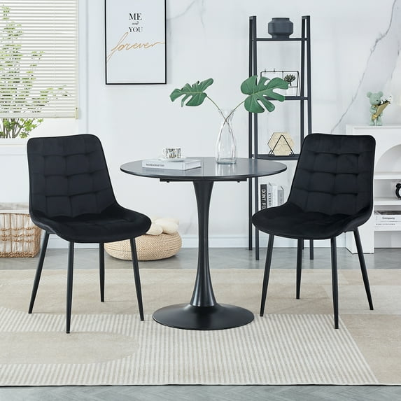 Dining Chair 2PCS(BLACK),Modern style,New technology,Suitable for restaurants, cafes, taverns, offices, living rooms, reception rooms.Simple structure, easy installation. 62822