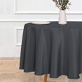 thumbnail image 2 of LAICAIW Nappe Ronde - 90 Pouces - Résistante à l'Eau, Anti-Déversement, Lavable, Nappe en Polyester, Tissu Décoratif, Housse de Table pour Table à Manger, Buffets, Fêtes et Camping, Gris, 2 of 7