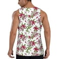 thumbnail image 3 of Xecao Lilies Flowers Men's Tank Top Workout Quick Dry Sleeveless Gym Jogging Muscle Shirts Summer Swim Beach Tops, 3 of 9