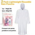 thumbnail image 4 of cyrico 2 Pack Rain Ponchos for Adults Men Women, Reusable EVA Clear Raincoat Waterproof with Hood, 4 of 8