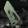 thumbnail image 2 of Dteck for Galaxy S24 Case, Shockproof Rugged & Kickstand Strong Magnetic Heavy Duty Drop Protection Slide Lens Protection Case for Samsung Galaxy S24,Olivegreen, 2 of 6