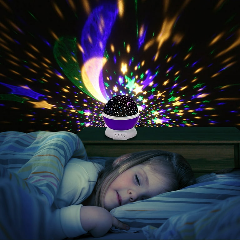 Romantic Star Sky Projector Constellation Starry LED Night Light 360 Degree Rotating Baby Kids Sleep Lamp Moon Rotating Cosmos Toys Christmas Gift
