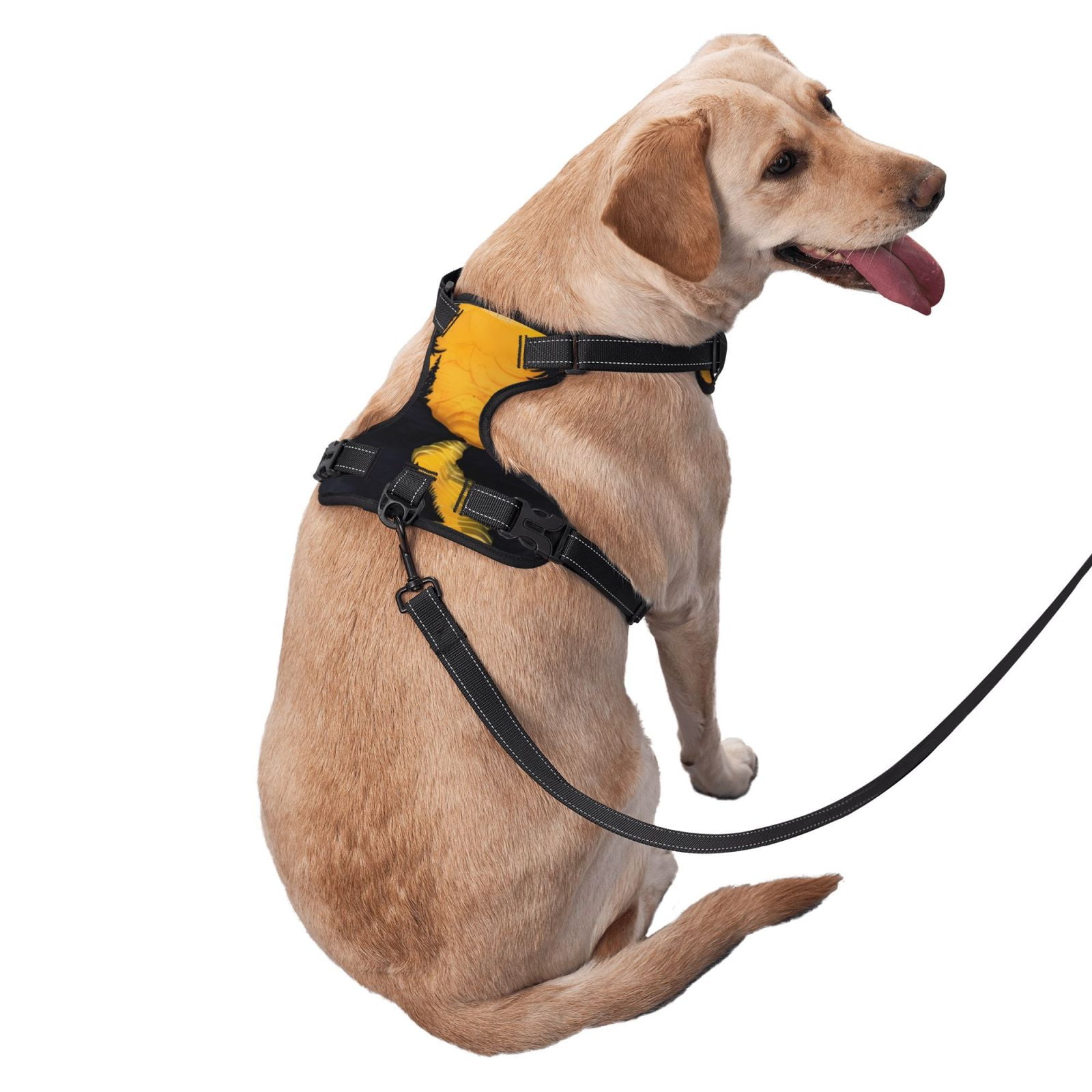 Vsdgher Sunset River Pine Trees Dog Harness, No-Pull Pet Harness, Dog Vest, Pet Vest for Small to Large Dogs-Medium