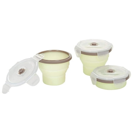 Silicone Containers Set - Grey/Green - 3 ct, To preserve the meals you have prepared with the Nutribaby, Babymoov has created the Silicone Container By