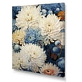 thumbnail image 2 of Designart "Minimalist Mums In Beige And Muted Blue" Mums Wall Art Living Room, 2 of 7