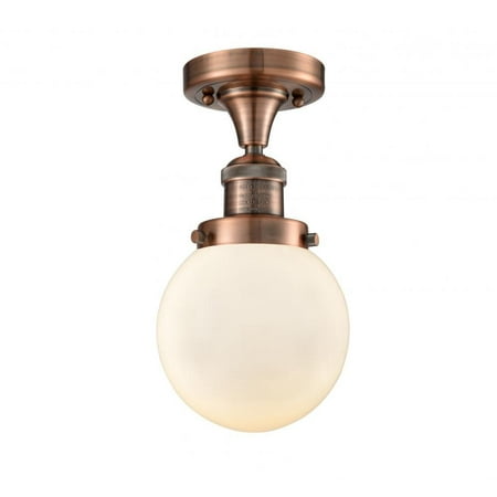 

Innovations 1-LT LED Beacon 6 Semi-Flush Mount - Antique Copper - 517-1CH-AC-G201-6-LED