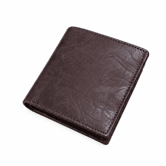 Zenvera fashion - Men's Vintage Genuine Leather Wallet Bi-Fold Slim Credit Card Holder Cash Pocket ID Window Durable Everyday Wallet Dark Brown