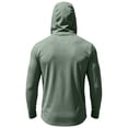thumbnail image 5 of Qwertyu Sun Protection Fishing Shirts for Men Upf 50+ Long Sleeve Hoodie Tee Shirts 2026 Summer with Face Mask UV Rash Guard Hiking Tops Mint Green XL, 5 of 6
