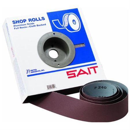 1-Pack United Abrasives-SAIT 80820 2 X 50 Yards 80X Aluminum Oxide Handy Shop Paper Roll 