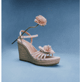 thumbnail image 3 of Time and Tru Women's Flower Espadrille Wedge Sandals, 3 of 7