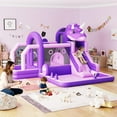 thumbnail image 2 of Lumiparty Inflatable Bounce House for Kids, Large Jumping Castle with Slide, Climbing Wall, Obstacles & Trampoline, Indoor & Outdoor Bouncer for Backyard Parties, Purple, 2 of 8