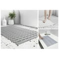 thumbnail image 3 of Shower Mat Non Slip Bathtub Mat - 36 x 16 Inch TPE+PP Soft Anti Slip Bath Mat for Tub, Slatted Shower Floor Mat with Powerful Suction Cups and Drain Holes, Easy to Cut, Machine Washable, 35.4" Grey, 3 of 6