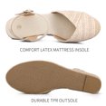 thumbnail image 4 of Pennysue Women's Espadrilles Wedge Sandals Nude Braid Platform Ankle Strap Sandals Size 9M, 4 of 8