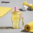 thumbnail image 5 of Sidagar 22oz Tritan Sports Water Bottle with Straw & Strap, Leak-Resistant Travel Cup, Yellow, 5 of 10