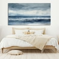 thumbnail image 2 of Sea Abstract Oil Painting Large Original Blue Ocean Abstract Painting On Canvas Original Grey Sky Landscape Painting Living Room Wall Art,Unstretched,Frameless,(122*244cm)48*96Inches, 2 of 5
