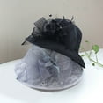 thumbnail image 4 of Sombrero de sol de encaje y malla con flores para mujer: ala ancha plegable, protección UV para la playa, la jardinería y los viajes, 4 of 4