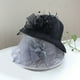 thumbnail image 4 of Sombrero de sol de encaje y malla con flores para mujer: ala ancha plegable, protección UV para la playa, la jardinería y los viajes, 4 of 4