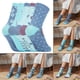 thumbnail image 5 of Calcetines Disney para mujer, novedosos, suaves para pantorrillas, 5 unidades, puntadas azules, 5 of 6