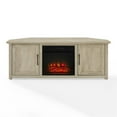 thumbnail image 6 of Bowery Hill MDF Frosted Oak Corner TV Stand Rectangular Electric Fireplace 58", 6 of 17