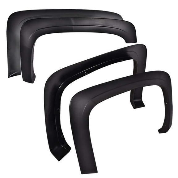 CROSSDESIGN Textured Fender Flares Fit for Chevy Silverado 1500/2500HD/3500HD 2007-2013 Black
