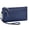 Dark Blue, variant on Women Clutch Genuine Leather Zipper Wallet Purse with Wriststrap.