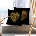 thumbnail image 6 of LALILO Throw Pillow Covers Happy Mother Day With Golden Heart Cushion Cover 18" x 18", 3510 Pack, 6 of 6
