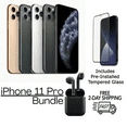 thumbnail image 1 of Refurbished Apple iPhone 11 Pro A2160 (Fully Unlocked) 512GB Space Gray Bundle with Pre-Installed Tempered Glass and Bluetooth Earbuds, 1 of 5