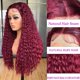 thumbnail image 5 of Pelucas con encaje en la parte delantera ZHUO JIA 99J Burgundy Deep Wave, 66 cm, 180 densidades, 5 of 7