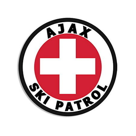 Round AJAX SKI PATROL Sticker (co aspen snowmass