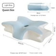 thumbnail image 6 of LAHOSH Memory Foam Cervical Pillow, Butterfly Shape Contour Pillow for Neck Pain Relief, 6D Ergonomic Support for Side & Back Sleepers, Queen (60x40x13cm) & King (65x45x15cm) Size Options (2.6-3.2lb), 6 of 9