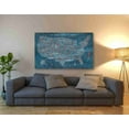 thumbnail image 3 of Epic Graffiti 'US City Map on Wood Blue' by Michael Mullan, Canvas Wall Art, 60"x40", 3 of 3