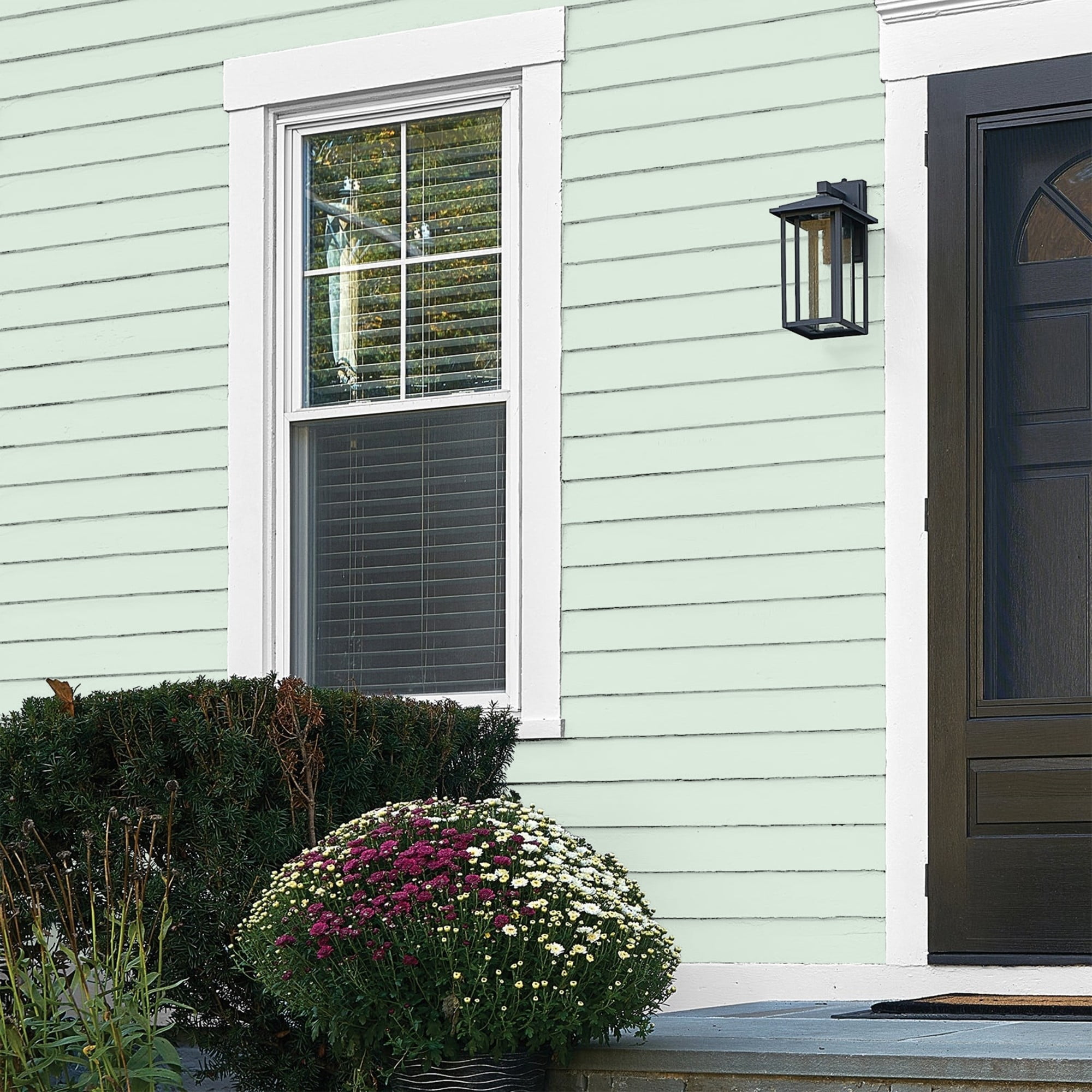 Glidden HEP Tint of Green / Green Flat Exterior Paint with Primer, 1 Gallon