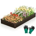 thumbnail image 1 of Patiojoy Raised Garden Bed 8 x 4 x 1 ft Metal Planter Box with Middle Reinforced Bracket Rectangular Raised Garden Box, 1 of 10