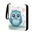thumbnail image 2 of Game Card Storage Bag Collectible Trading Card Albums The 4-Pocket Card Binder With 50-Page Sleeve Can Hold 400 Game Cards Beautiful Cute Blue Owl, 2 of 6