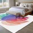 thumbnail image 4 of Area Rug for Living Room, Purple Leaves Non-Slip Indoor Large Carpet for Bedroom/Dining Room, Spring Summer Botanical Farmhouse Modern Washable Low-Profile Rectangle Floor Runner Rugs - 6 x 9 Ft, 4 of 8