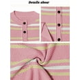 thumbnail image 2 of Women'S Oversized Cropped Cardigan Sweater Open Front Long Sleeve Button Down Knit Outwear Pink M, 2 of 6