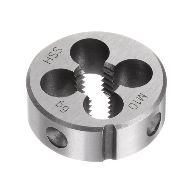 Unique Bargains Round Threading Dies Metric M10 x 1.5 Thread High Speed Steel Screw Cutting Die