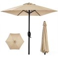 thumbnail image 1 of Patio Umbrella – 7.5FT Outdoor – 6 Ribs & Iron Frame – UPF 50+ UV Protection – Waterproof Canopy – Deck, Pool, Backyard, Lawn & Balcony, 1 of 4