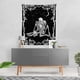 thumbnail image 3 of Skull Tapestry, The Kissing Lovers Black and White Tapestries, Floral Moon and Starry Stars Tapestry, Human Skeleton Tarot Tapestry Hanging for Bedroo, 3 of 5