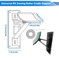 thumbnail image 6 of Unique Bargains RV Awning Support Roller Cradle Center Bracket Black, 6 of 8