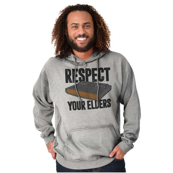 Respect Your Elders Dungeons Gamer Unisex Plus Fleece Graphic Hoodie Brisco Brands 2X