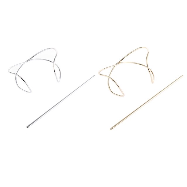 FRCOLOR Épingle à Cheveux 2 Ensembles, Épingle à Cheveux Simple, Épingle en Alliage, Épingle à Cheveux Chic pour Femmes, 4.92"X1.77"X1.77 Pouces