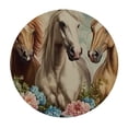 thumbnail image 4 of Autua Horses Flowers Wallpaper Round Tablecloth Stain-Resistant Washable Indoor Outdoor Ideal for Picnic Dining Kitchen Farmhouse with Elastic Edge 42"-46, 4 of 8