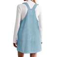 thumbnail image 6 of Women Summer Striped Casual Denim Dress Sleeveless Denim Dress with Pockets, 6 of 7