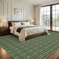 thumbnail image 2 of Hasoo 9x12 Rugs for Living Room Washable Modern Rugs Solid Imitation Braided Print Non Slip Indoor Carpet Bedroom Decor, Green, 2 of 6